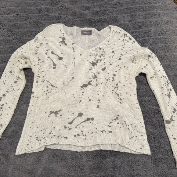 Wooden Ships Sweaters - Wooden Ships Cream and Gray Knit Sweater